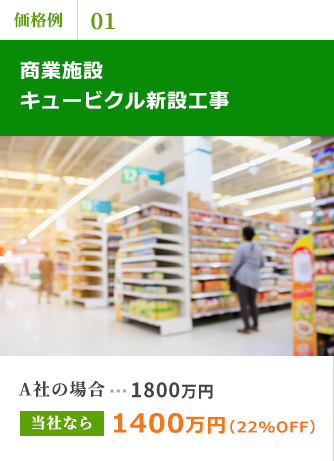 商業施設キュービクル新設工事